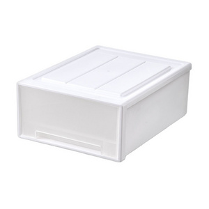 Modern Bedroom Stackable Clear Drawer Case Shoes Storage Box Plastic Underwear Organizer