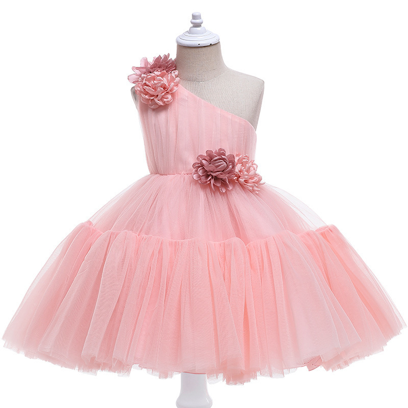 New Unique Design Newborn Princess Tutu Toddler Girls Dresses Baby First 1st Year Birthday Infant Stitching Mesh Party Dress