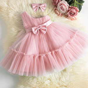 New Unique Design Newborn Princess Tutu Toddler Girls Dresses Baby First 1st Year Birthday Infant Stitching Mesh Party Dress