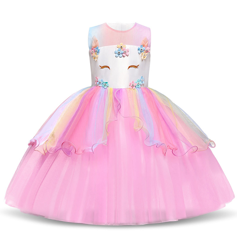 hot sale girls dress elegant new year princess children banquet wedding girl birthday dress skirt