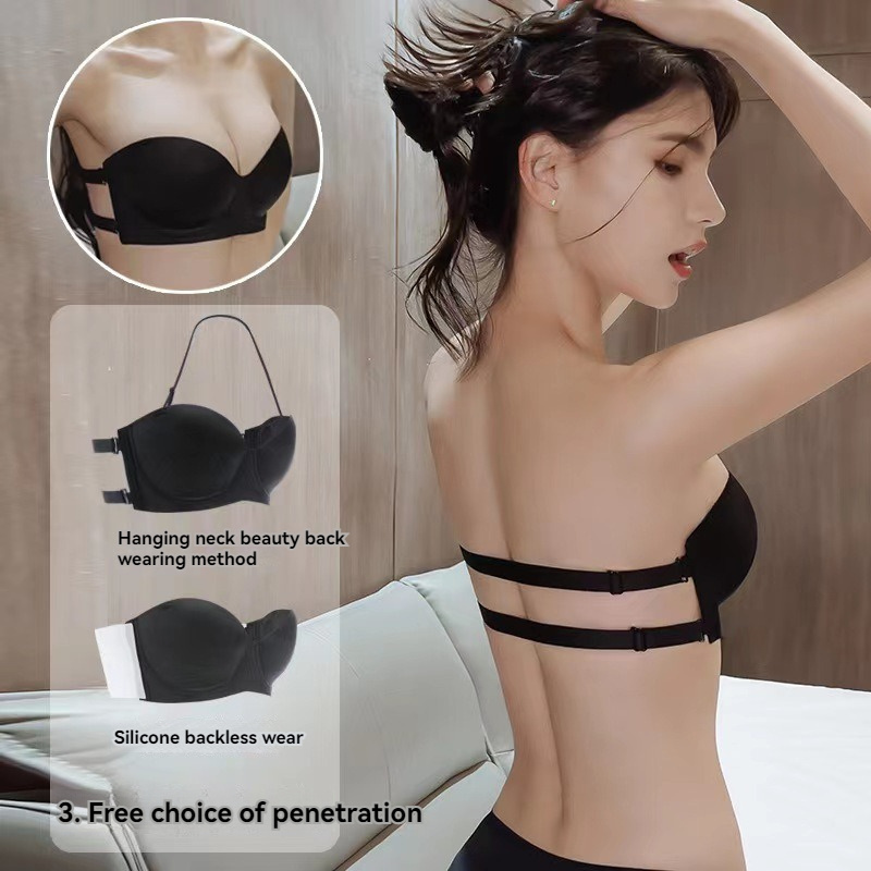 Factory Wholesale In-Stock invisible Lift Bra Women's Strapless Underwire Multi-function Bra