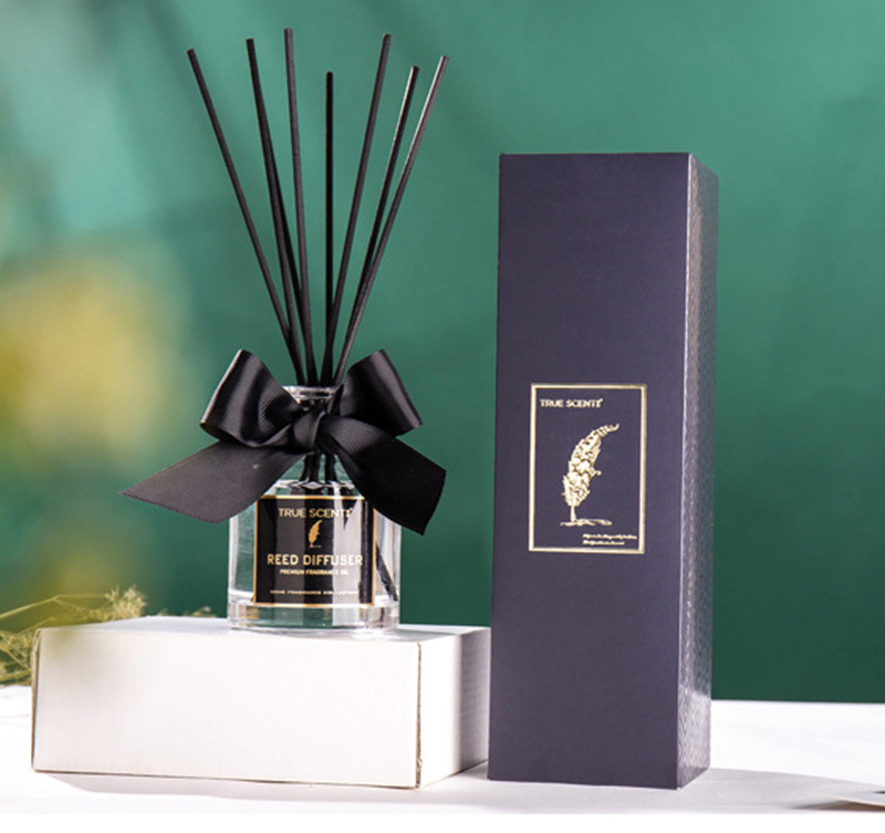 Hot popular High-end 220ml no fire aromatherapy Reed diffuser Transparent with changeable scents