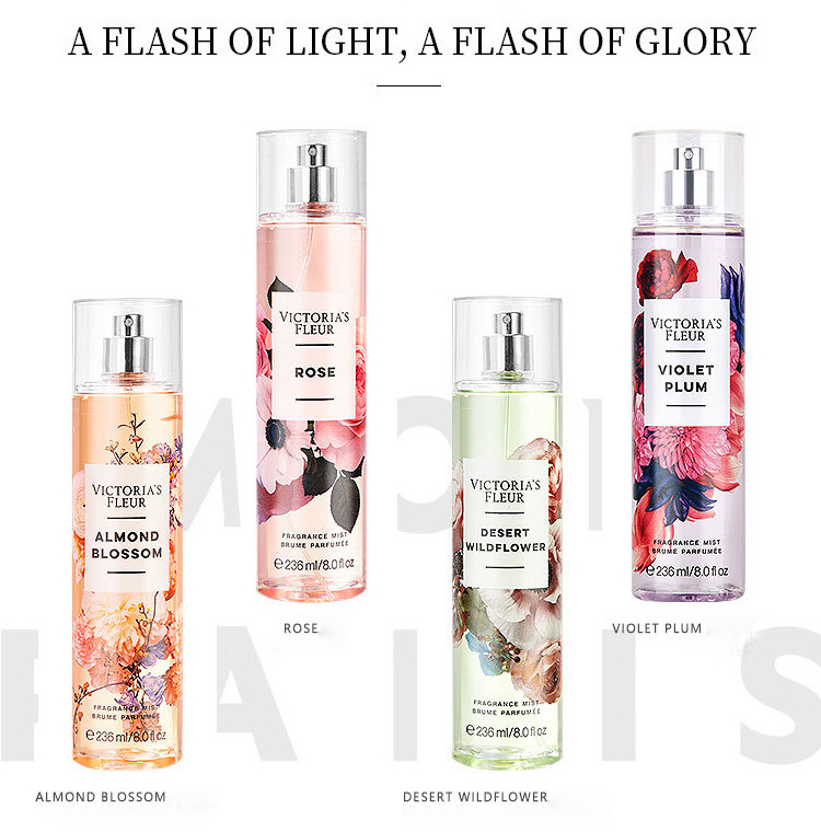 wholesale Long Lasting Fragrance Perfume Spray Splash Body Mist For Ladies