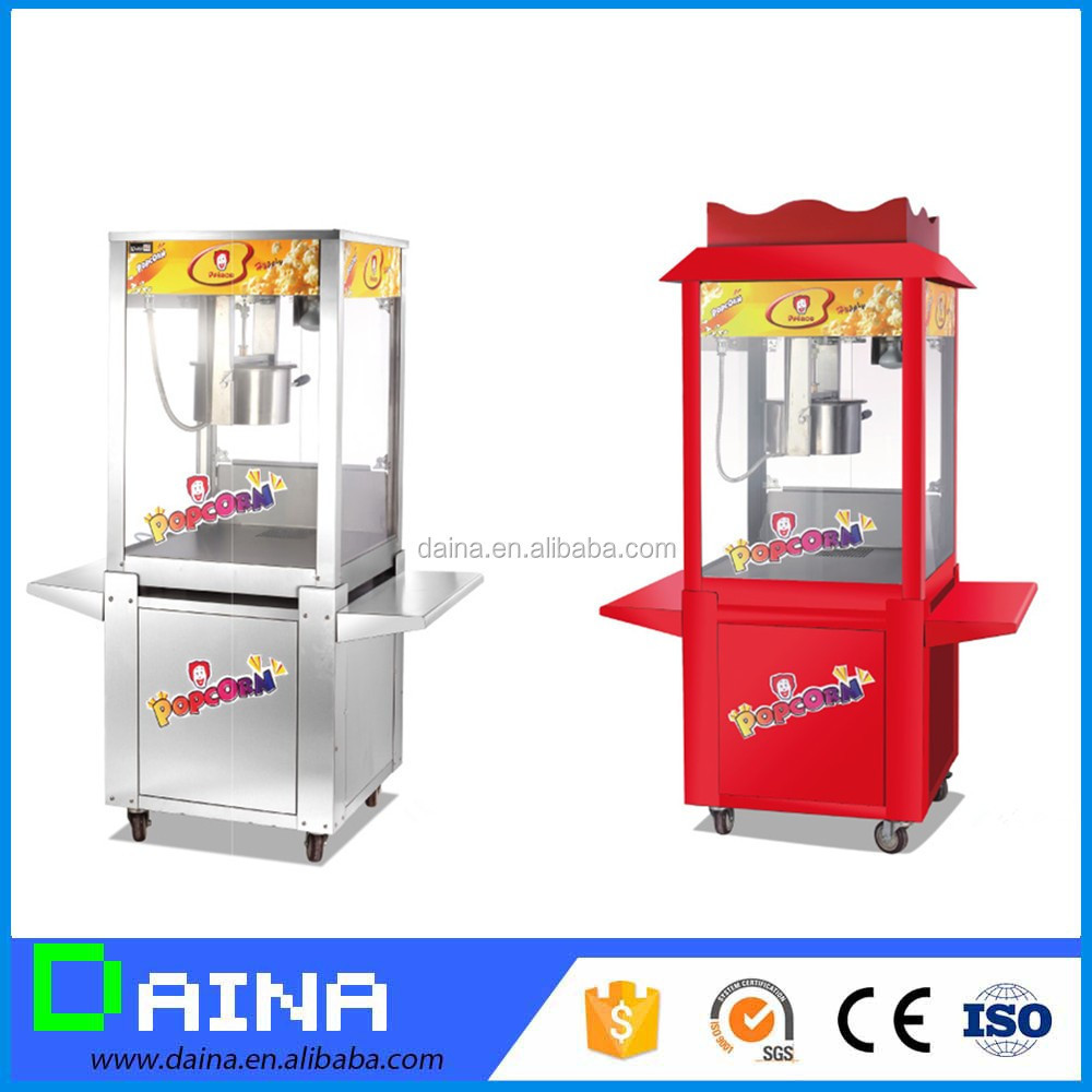 Trade Assurance! commercial automatic caramel making popcorn machine price with wheels