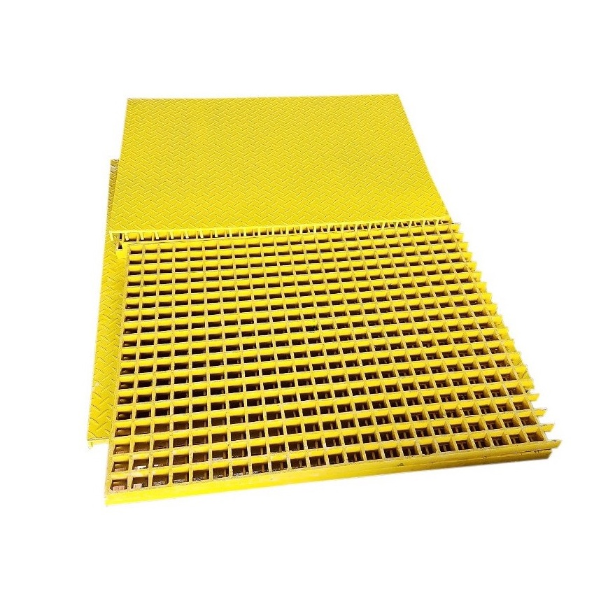 Highly Durable Non-secondary Outdoor Paving Sidewalks 1220x2440x30mm Fiberglass High-Strength Plate with Cover FRP Grating