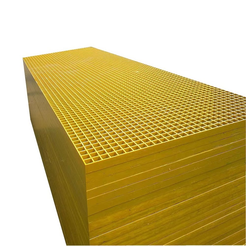 Non-Alloy Square Rectangle Composite Plastic 1220x2440x38mm Fiberglass High-Strength Plate with Anti-Slip FRP Grating