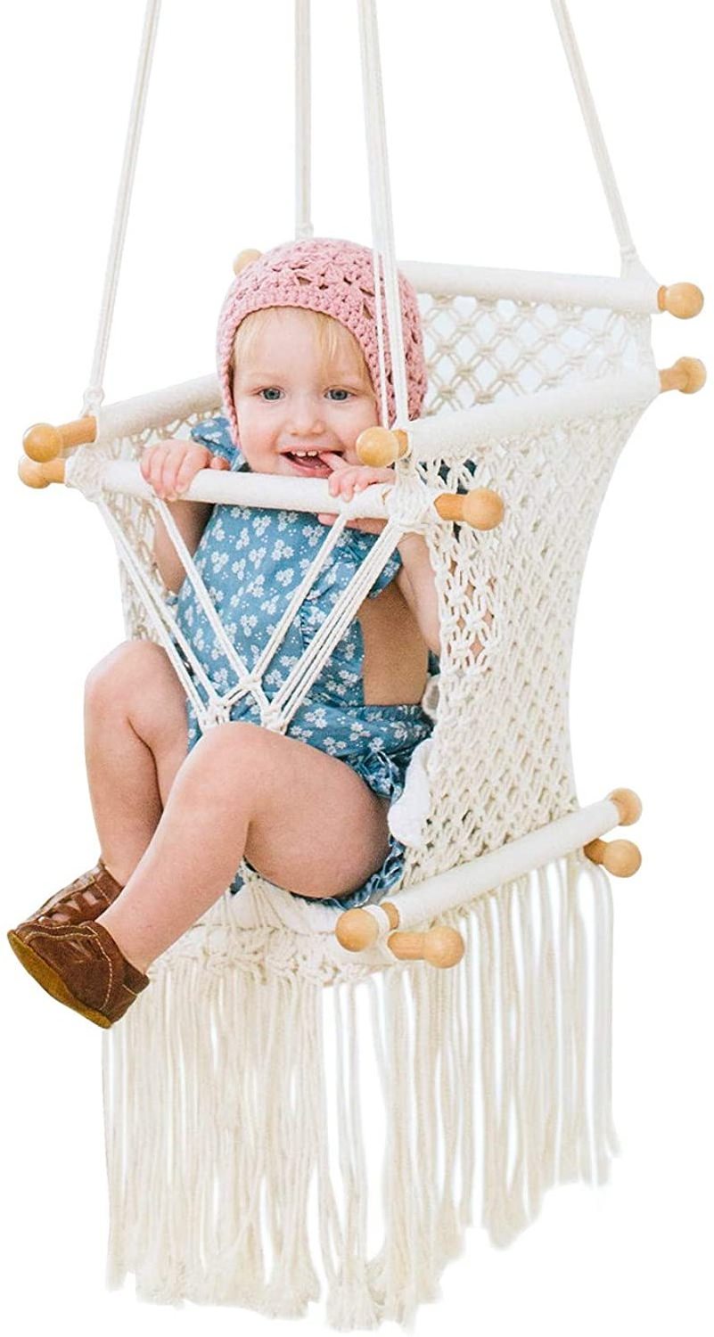 Macrame  baby hammock stand , Children's Indoor  Nursery Decor  baby swing hammock for Girl Birthday Gift