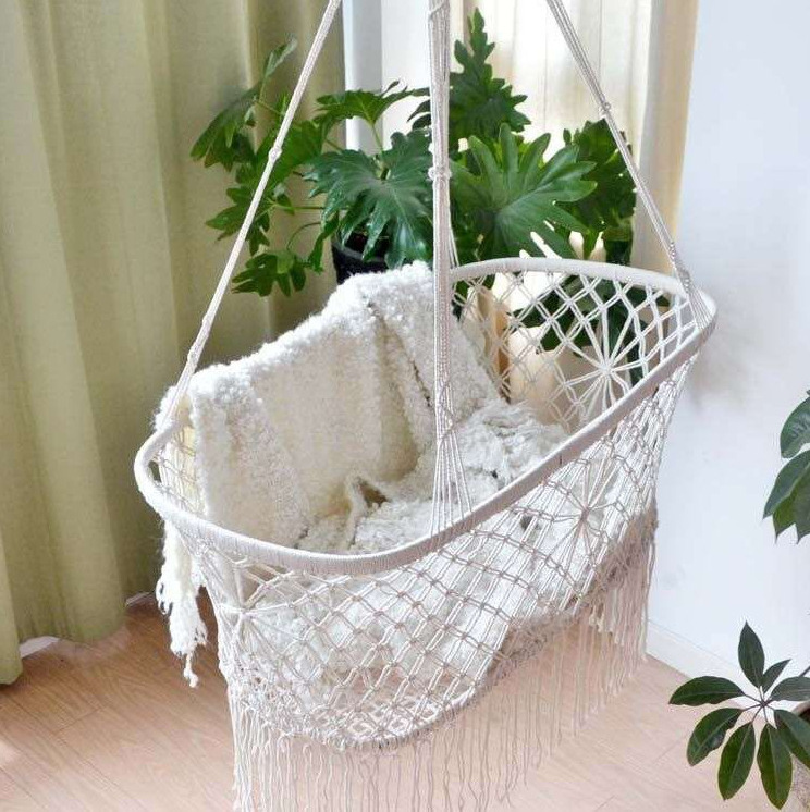 Macrame Baby Nursery Bassinet Cradle Swing Chair Hammock Baby Cradle