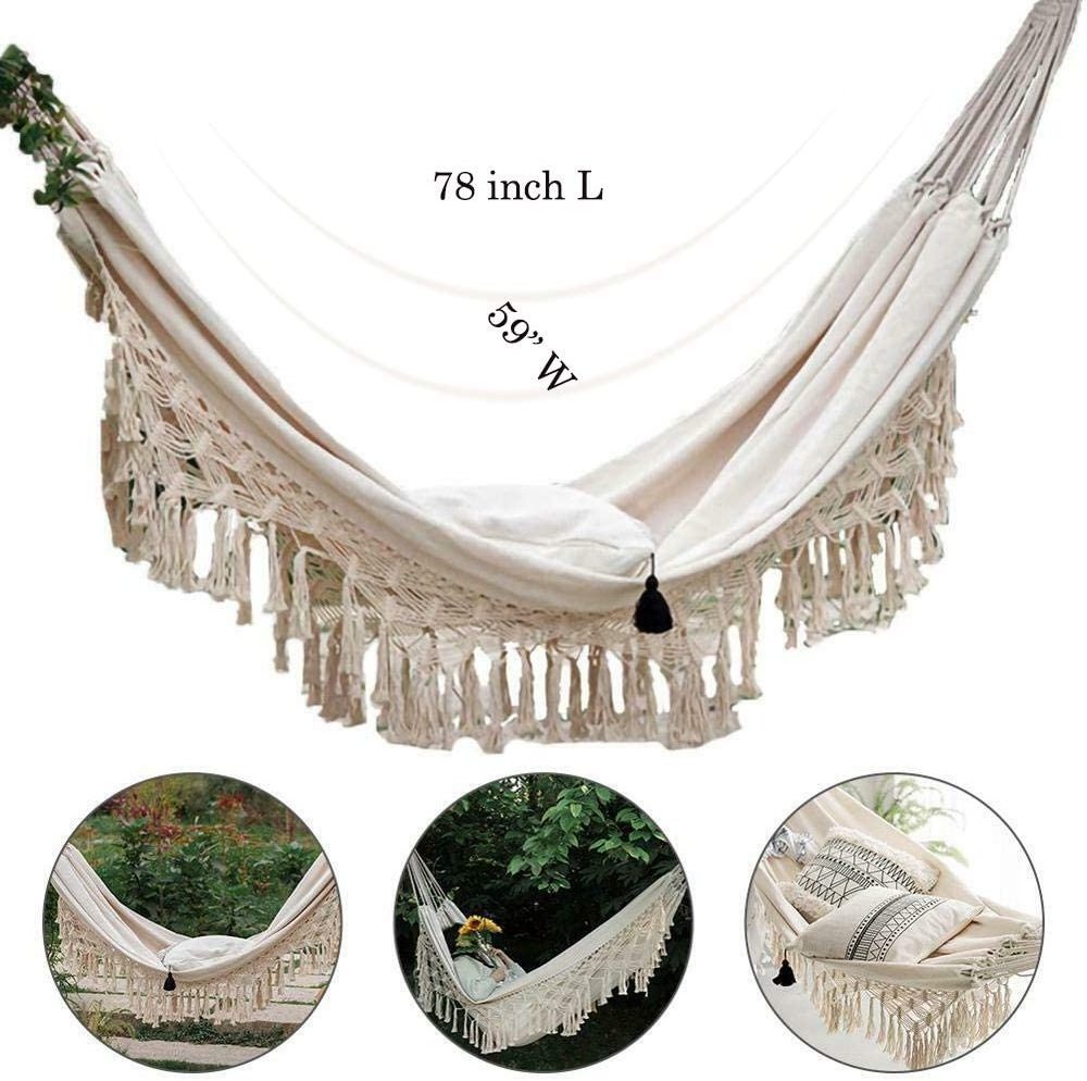 Outdoor & Wedding Boho Hammock Large  hanging dome hammock chair with Carry Bag //