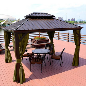 Waterproof Outdoor Curtains Gazebos Outdoor Grommet Side Curtains For Retractable Gazebo