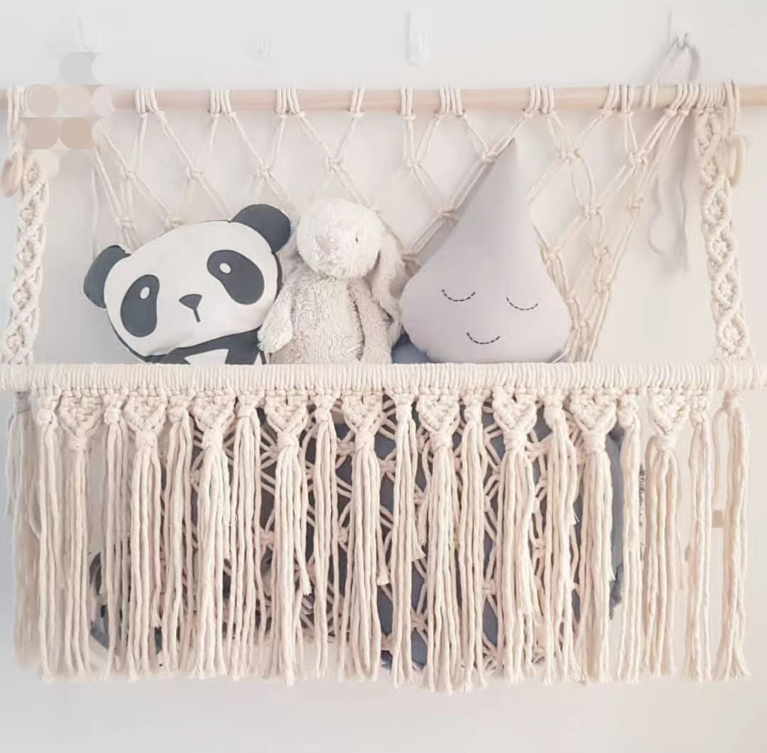 New Stuffed Animal Hammock Macrame Boho Toy Hammock for Nursery Items Stuff Animal Organizer Storage Hanging