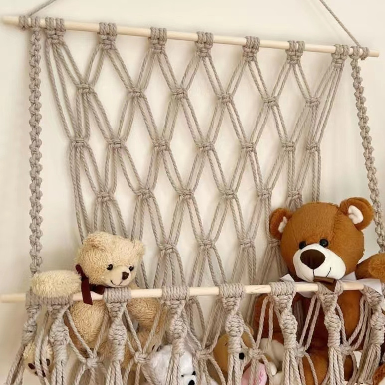 New Stuffed Animal Hammock Macrame Boho Toy Hammock for Nursery Items Stuff Animal Organizer Storage Hanging