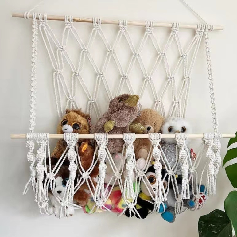 New Stuffed Animal Hammock Macrame Boho Toy Hammock for Nursery Items Stuff Animal Organizer Storage Hanging