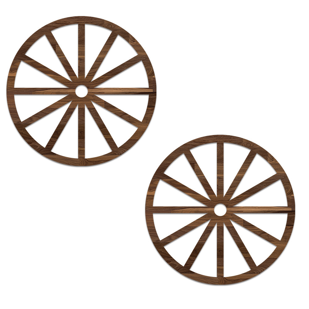 Home Decorative Wooden Garden Wagon Wheel with Steel Rim//