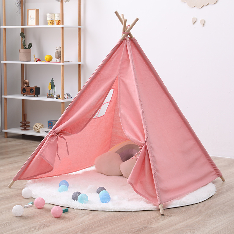 Indian Kids Tent Wigwam For Children Portable Cotton Home Tipi Folding Indoor Kid Tent