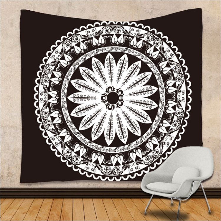 High quality Large Wall Decor Tapestries Wall Hanging, Medallion Indian Printed Floral Art, Hippie Cotton Mandala Tapestry