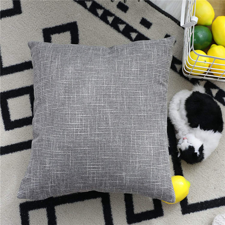 Textile Faux Linen Square 2 Tone Woven Fine Throw Pillow Sham Cushion Case