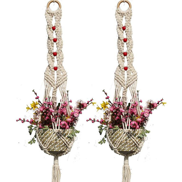 Elegant beads with  Tassels Macrame Plant Hangers