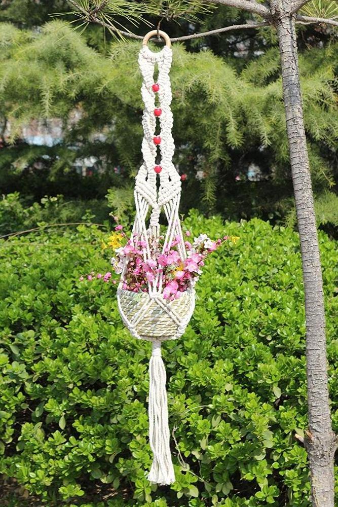 Elegant beads with  Tassels Macrame Plant Hangers