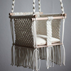 Custom design Outdoor handmade Swing Chair Garden Furniture Macrame Baby Swing