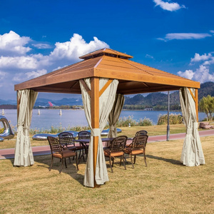 Waterproof Outdoor Curtains Gazebo Patio Thermal Insulated Sun Blocking Grommet Side Curtains For Gazebos