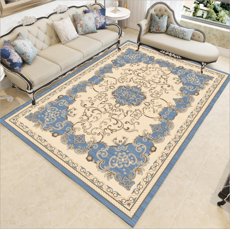 Wholesale cheap luxury polyester printed living room rectangle big mat rugs Carpet