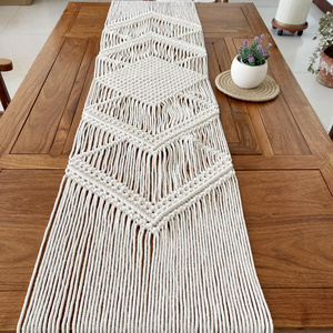 Hot selling boho wedding party home decorative marame handmade table runner