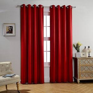 Ready made fire retardant Turkish house polyester dimout window curtain