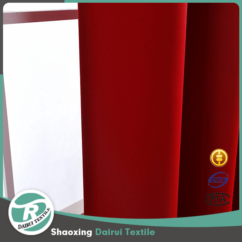 Ready made fire retardant Turkish house polyester dimout window curtain