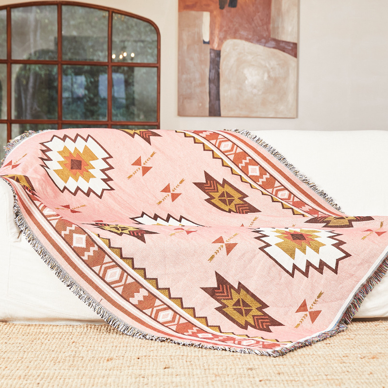 Extra Large Bohemian Sofa Cover Geometric Party Picnic Mexican Blankets