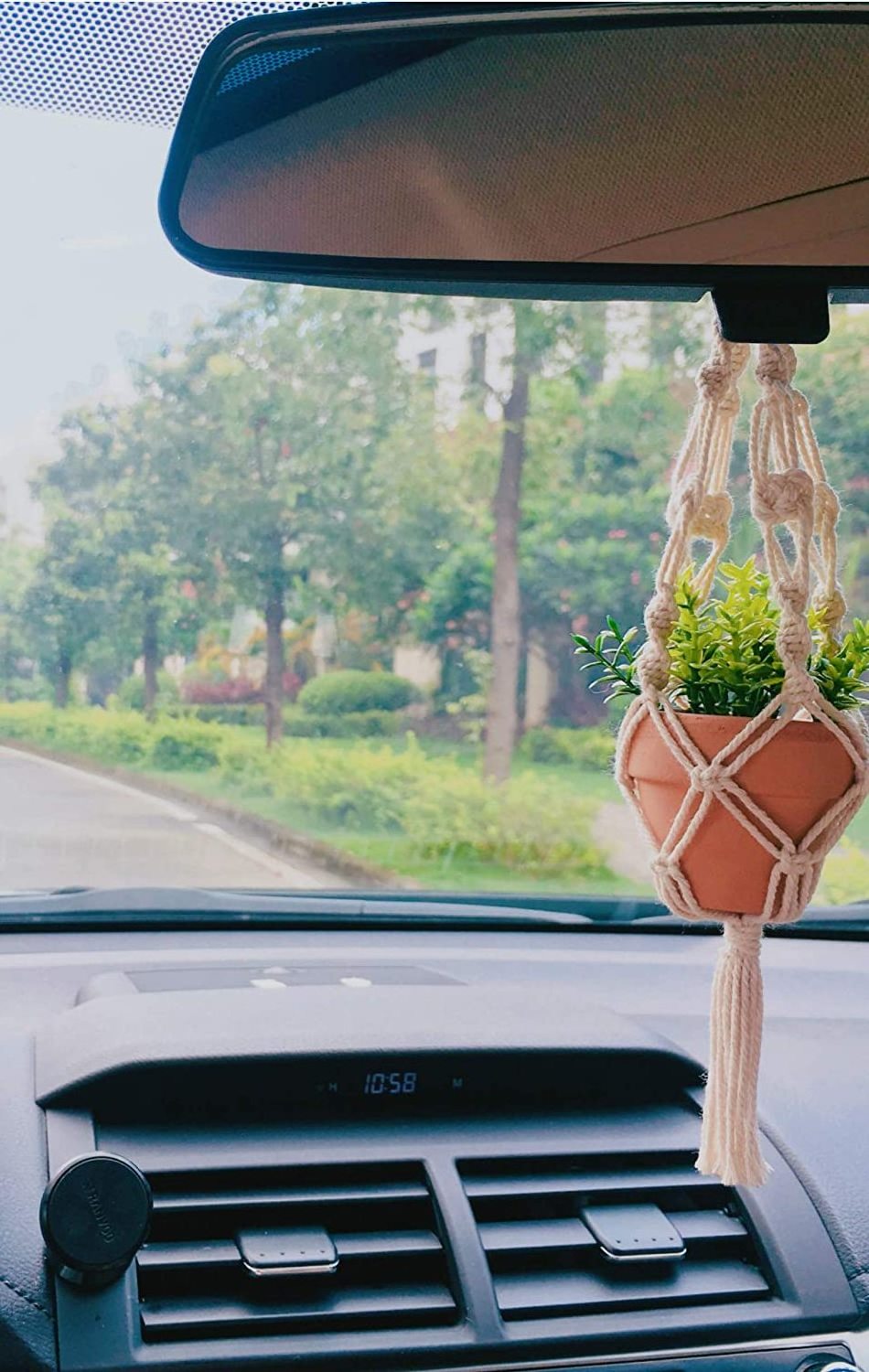 Mini Macrame Rope Hangers Home car Decorative macrame wall hanging plant decorations