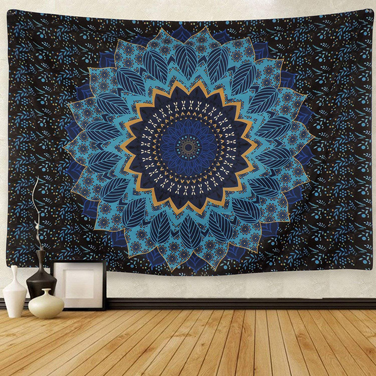 High quality Large Wall Decor Tapestries Wall Hanging, Medallion Indian Printed Floral Art, Hippie Cotton Mandala Tapestry