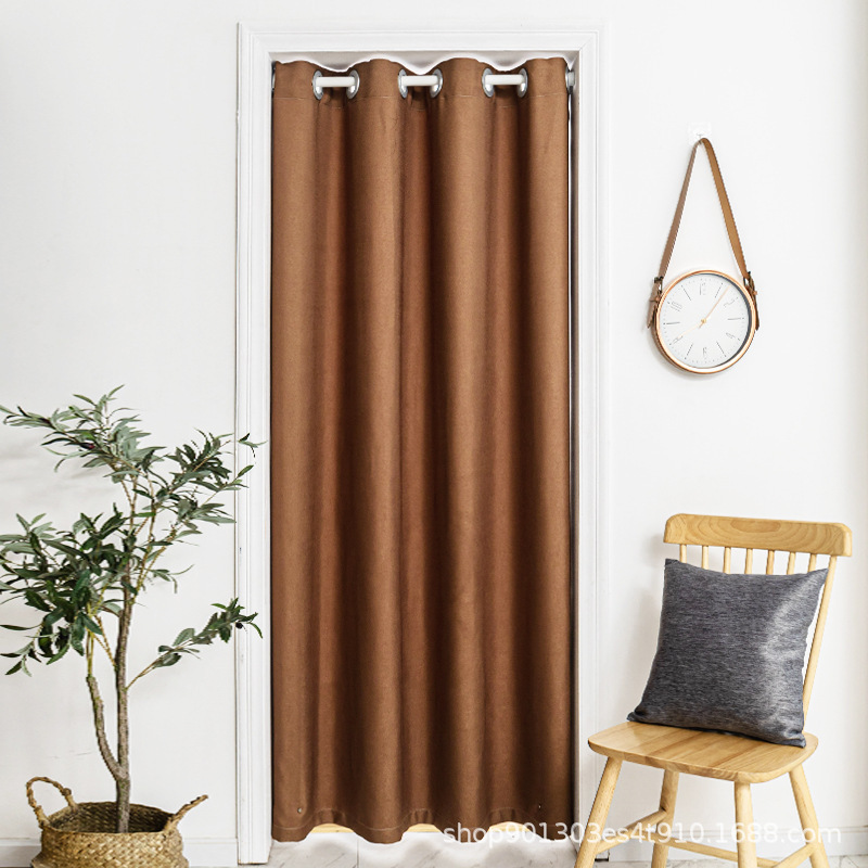 Customized Windproof Insulation Curtain Heavy Soundproof Super Blackout Window Curtain Door Curtain