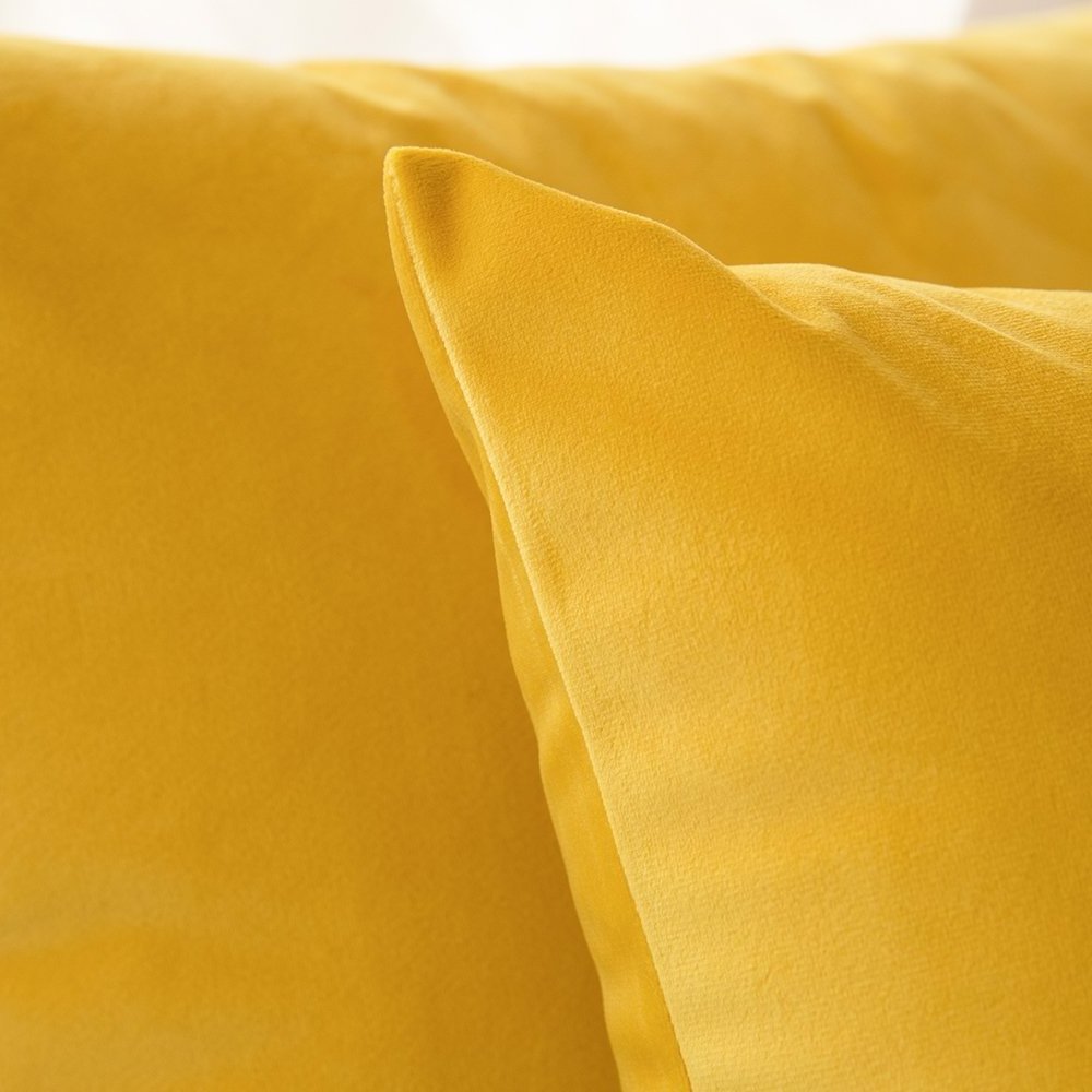 High Quality Patio Furniture Couch Solid Yellow Square Throw Pillow Cases Cushion Cover