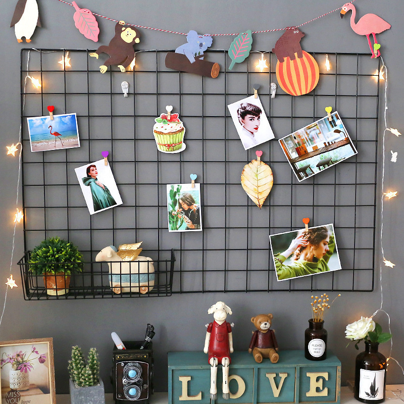 Manufacture Metal Home Dorm Grid Wall Decor, Photo Display Racks