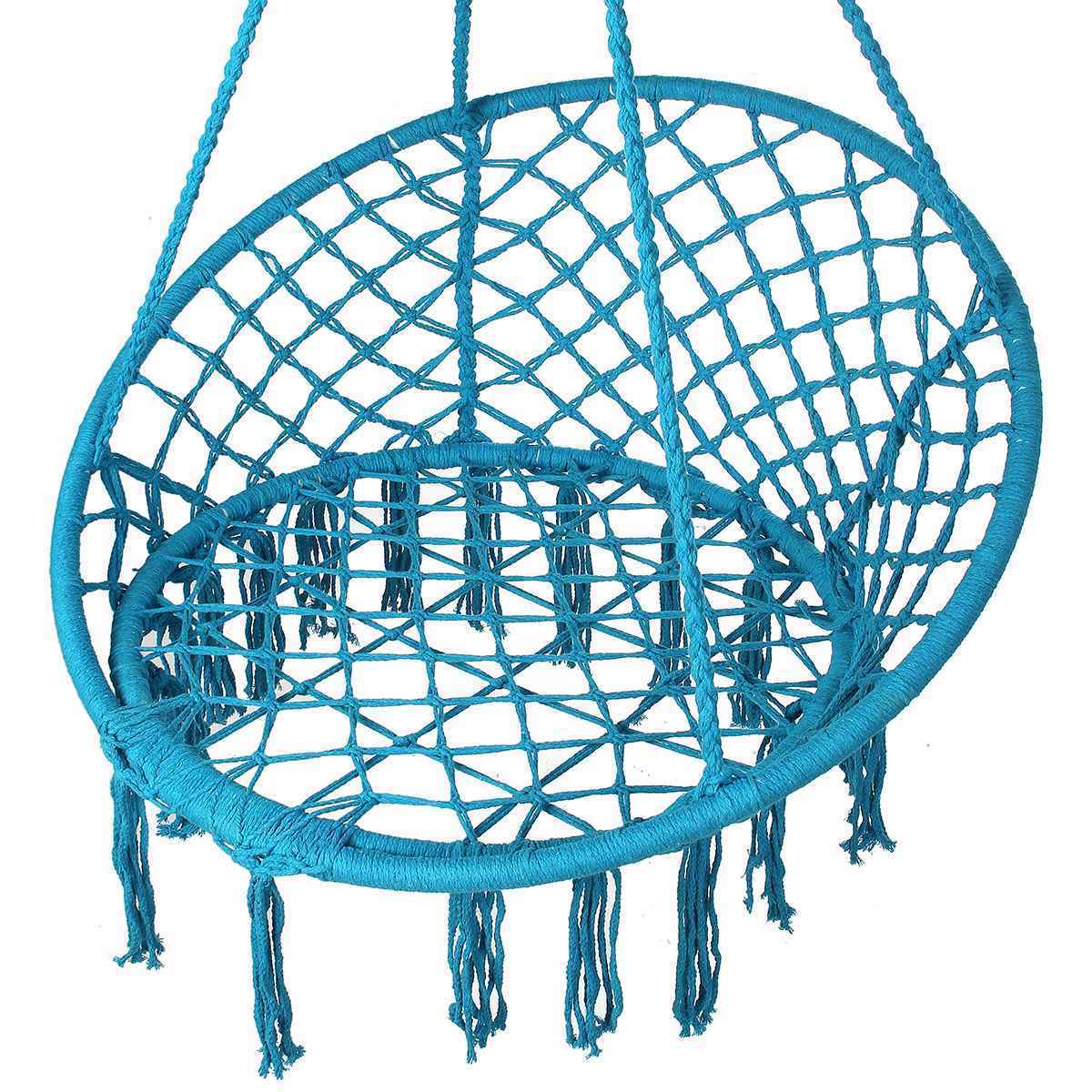 Fashionable Hammock Dormitory Round Macrame Hand Made Hanging Chair Swing For Children and Adult//