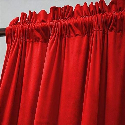 Thick Heavier Germany Curtain Style Custom Rod Pocket Red Velvet Stage Curtain