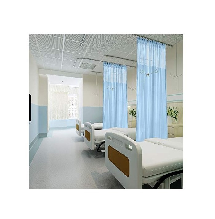 Tall Medical Curtains Privacy Cubicle Hospital Curtain with Flexible Flat Hook