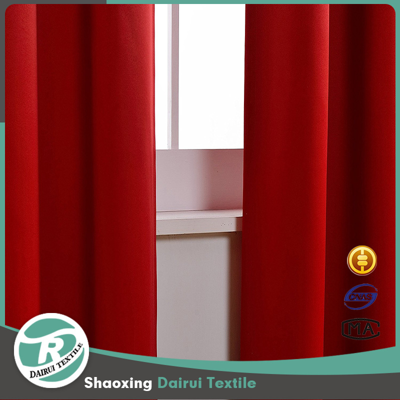 Ready made fire retardant Turkish house polyester dimout window curtain