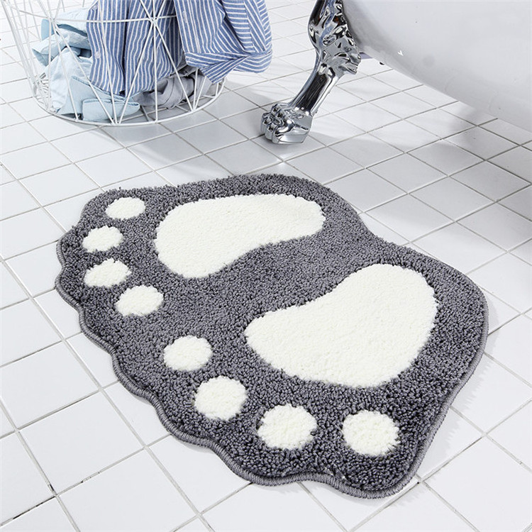 foot style bathroom floor mat carpet ,Washable Hotting Fast Drying Foot Anti Slip Japan Diatomite Bath Mat