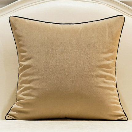 Luxury Velvet Cushion Pillow Cover  Modern Living Room Sofa Solid Home Decorative Cushion Cover