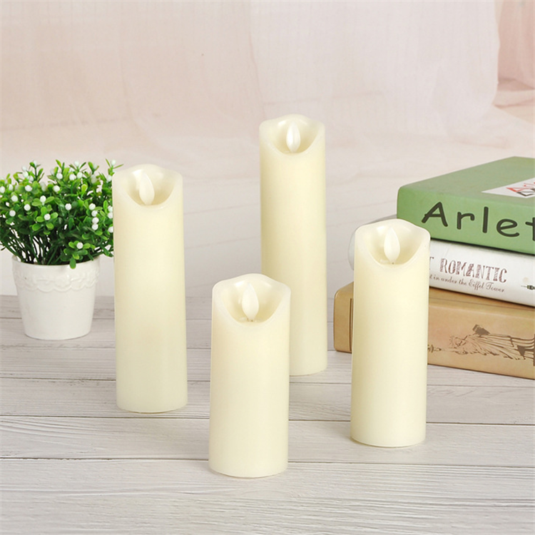 Long Lasting Battery Operated Flickering LED Pillar Candles for Indoor Outdoor Lanterns