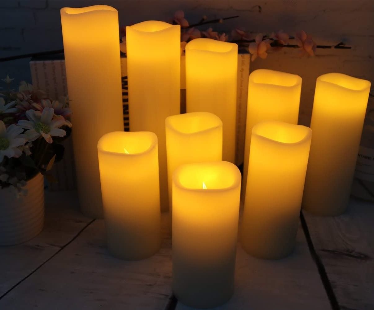 Realistic Tea Lights Candles, LED Tealight Flickering Bright Candles, Battery Operated Candles,