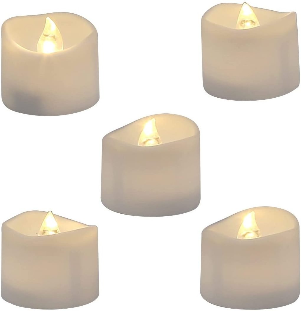 Realistic Tea Lights Candles, LED Tealight Flickering Bright Candles, Battery Operated Candles,