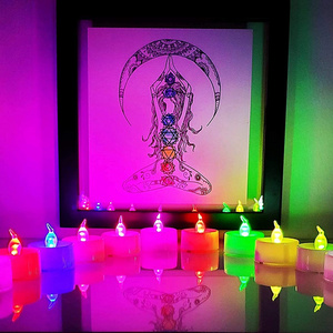 Color Changing LED Tea Lights Bulk, Tealight Candles with Colorful Lights, Battery Operated Colored Candles