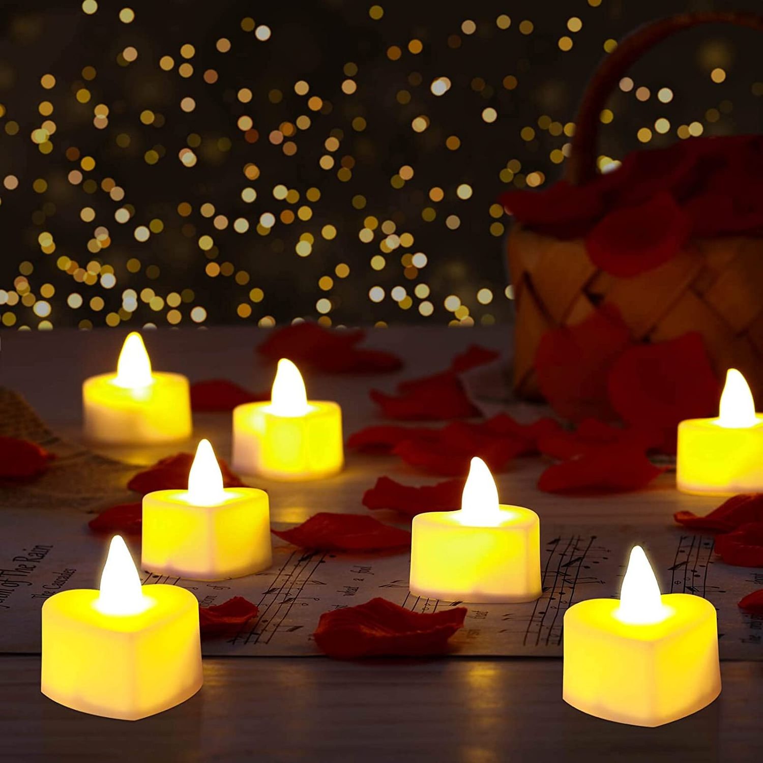 Flameless Candles, Battery Operated Votive Candles, LED Tea Light Candles with Warm White Light