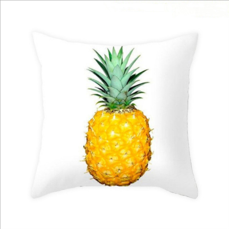 Home Decor Yellow Pillow Cover Cushion Cover with Invisible Zipper Square Pineapple Pillow Case for Home Office Decor