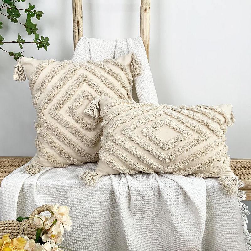 New Design Boho Cotton Woven Moroccan Waterproof Cushion Covers Pillow Case