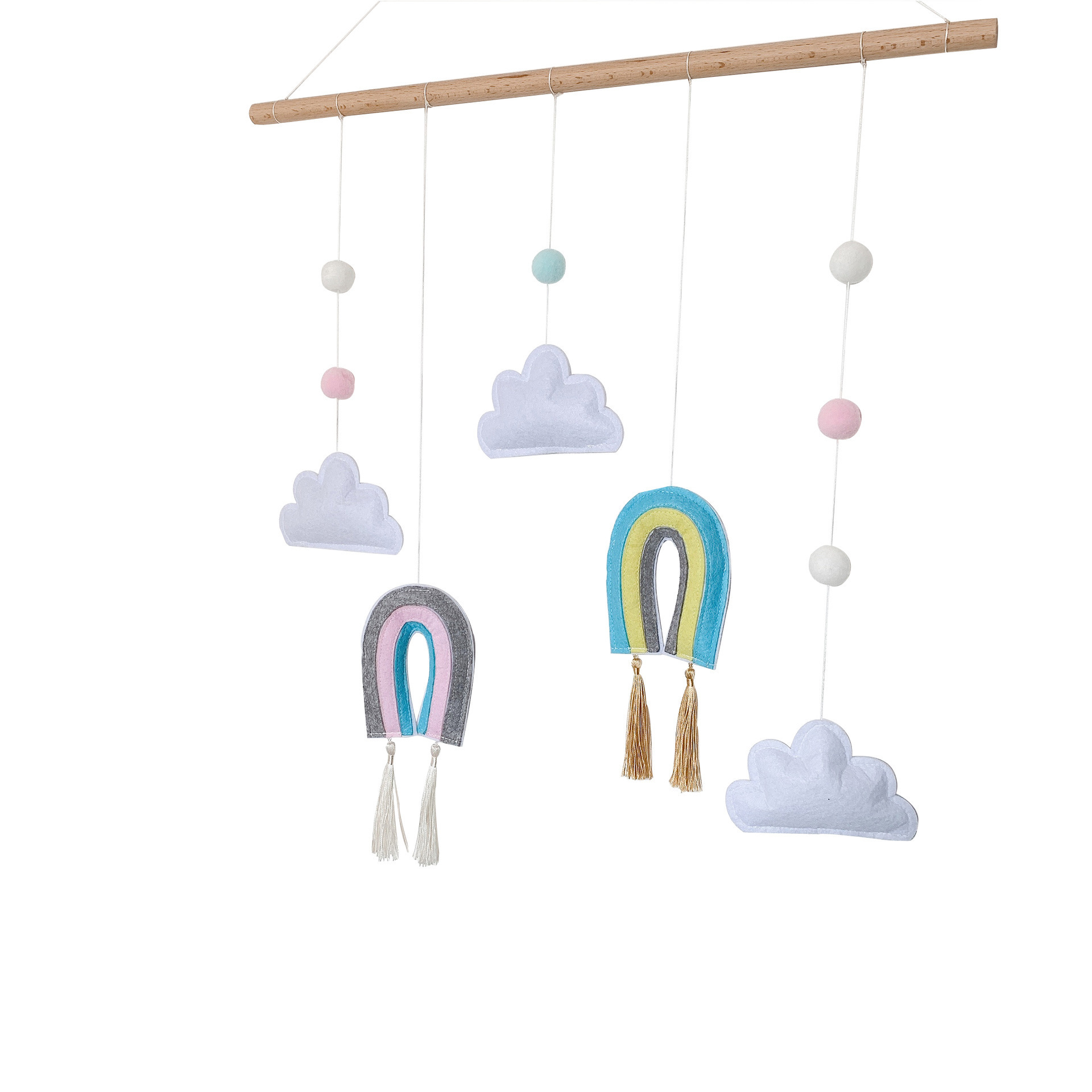 Felt Cloud Hanging Decoration Baby Room Wall Hanging Kids Tent Decor Photo Props Hanging Decor