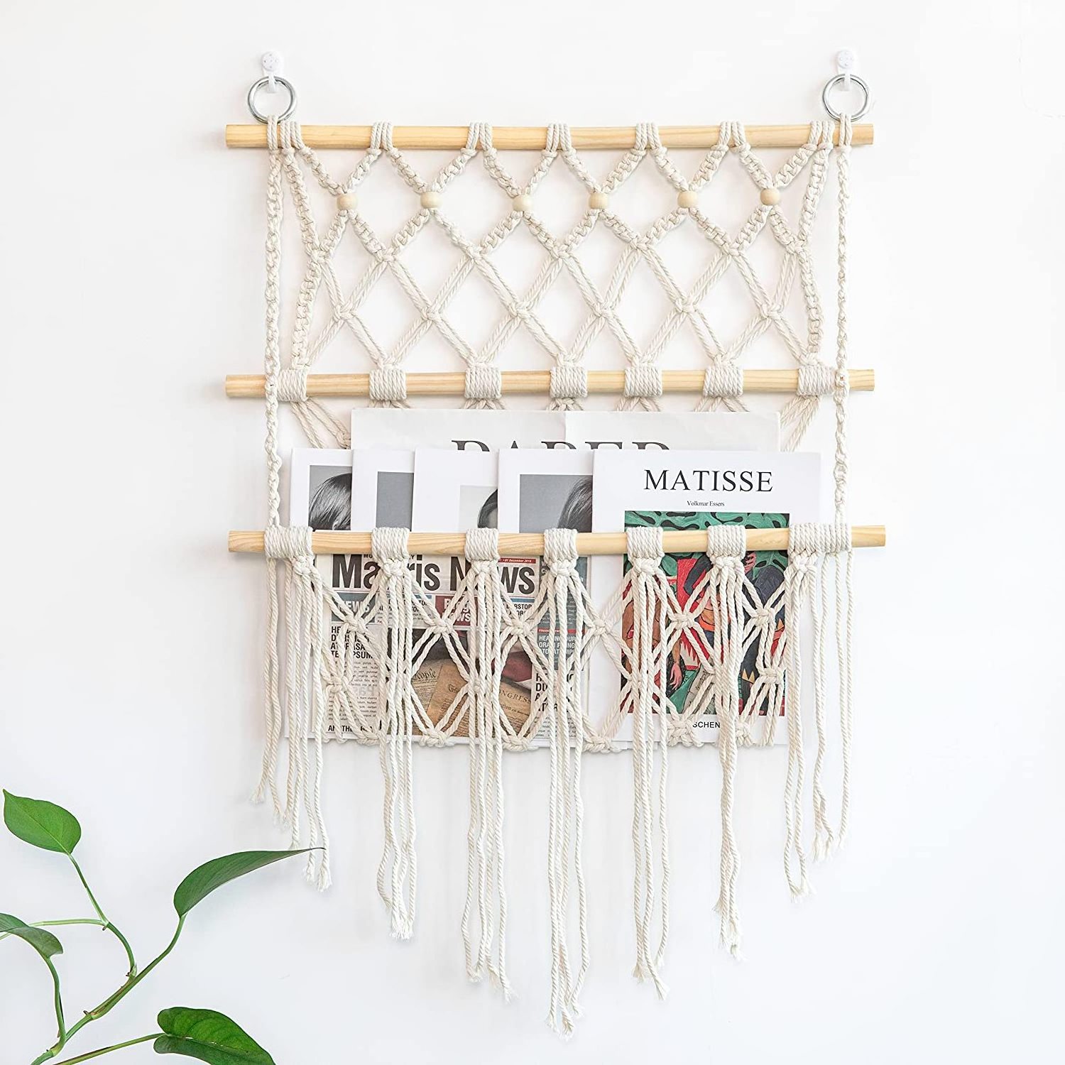 Macrame Toy Hammock, Stuffed Animal Net or Storage, Wall Hanging, Nursery Decor for Boys and Girls